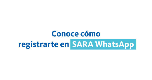 Conoce cómo registrarte en SARA WhatsApp