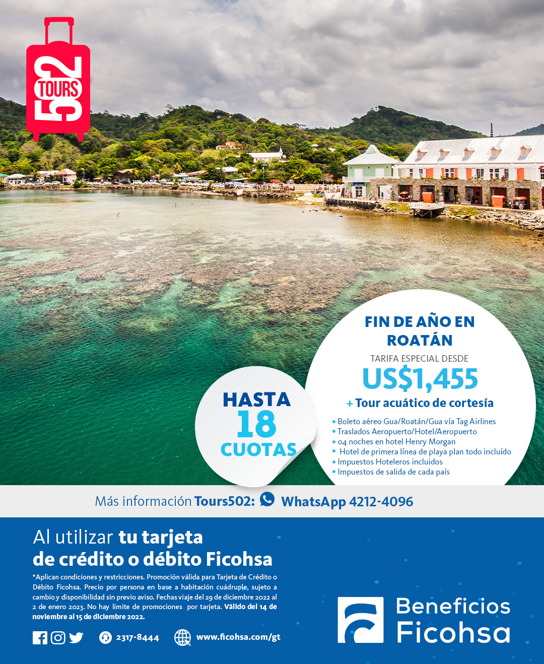 Tu viaje de fin de año a Cuba, Roatán o Panamá a tarifas especiales con Tours 502